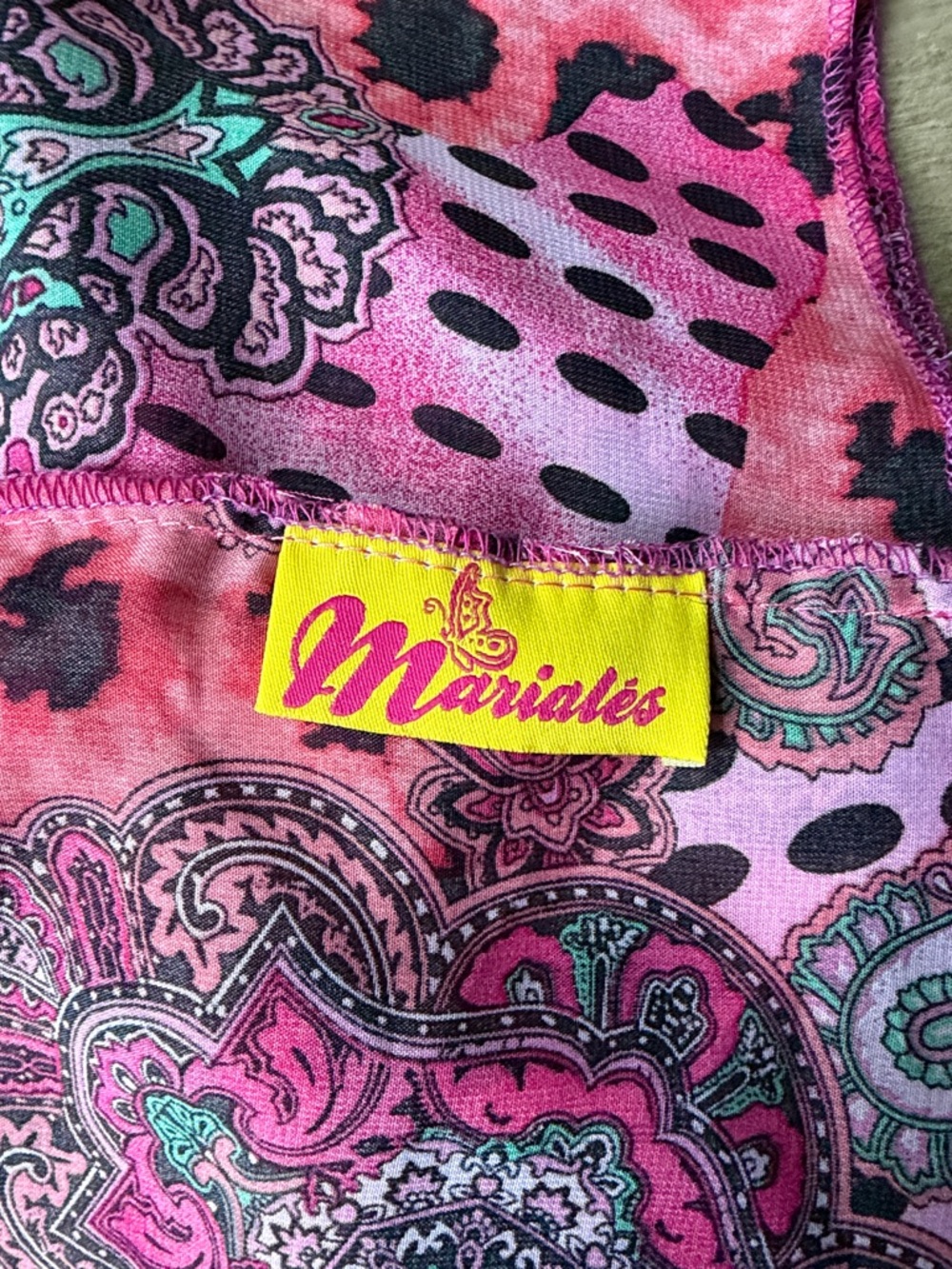 Pink Patterned Infinity Scarf - Picture 2 of 3